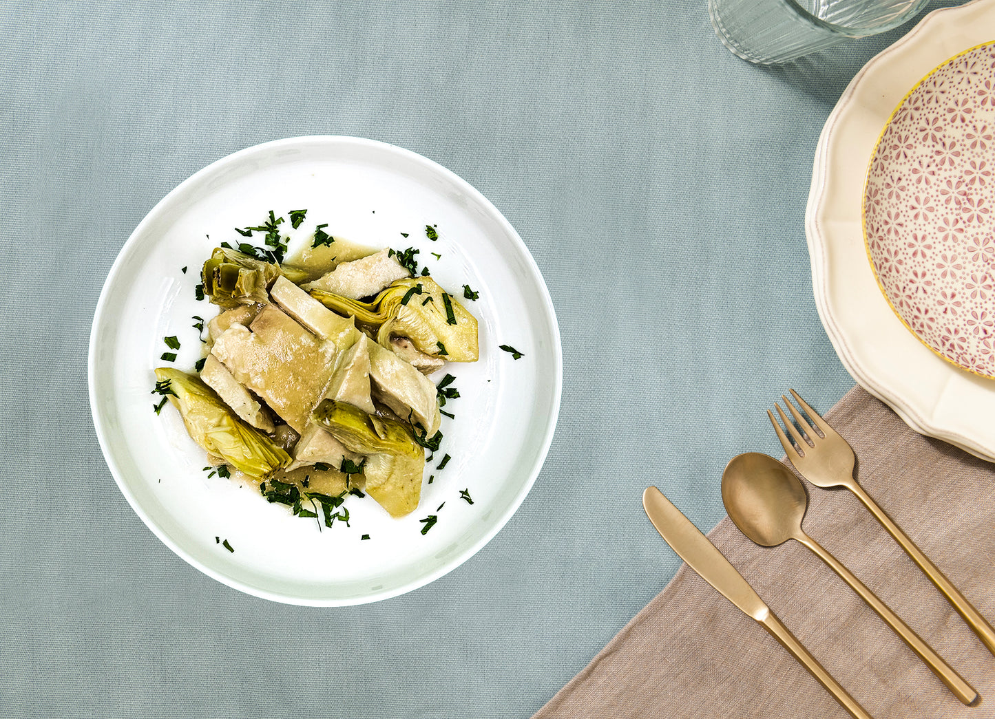 Straccetti di pollo con carciofi