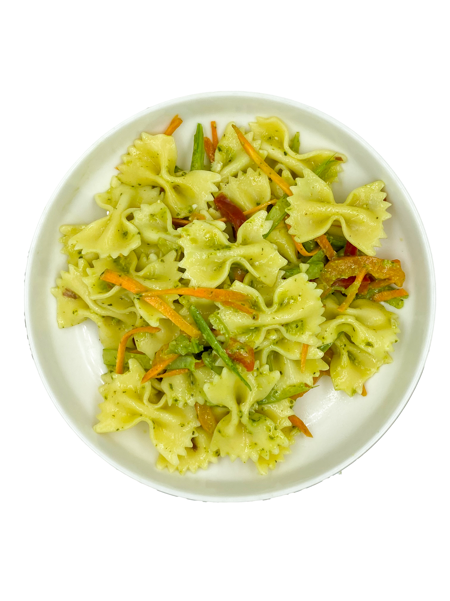 Farfalle Fredde Estive (con pesto e verdure julienne)