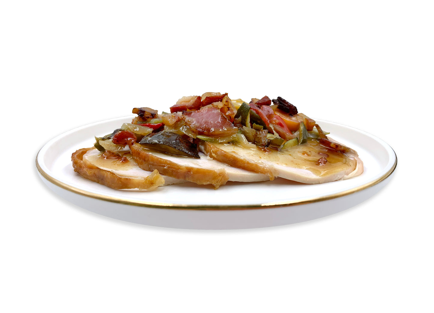 Arrosto di Tacchino con verdure e pancetta croccante