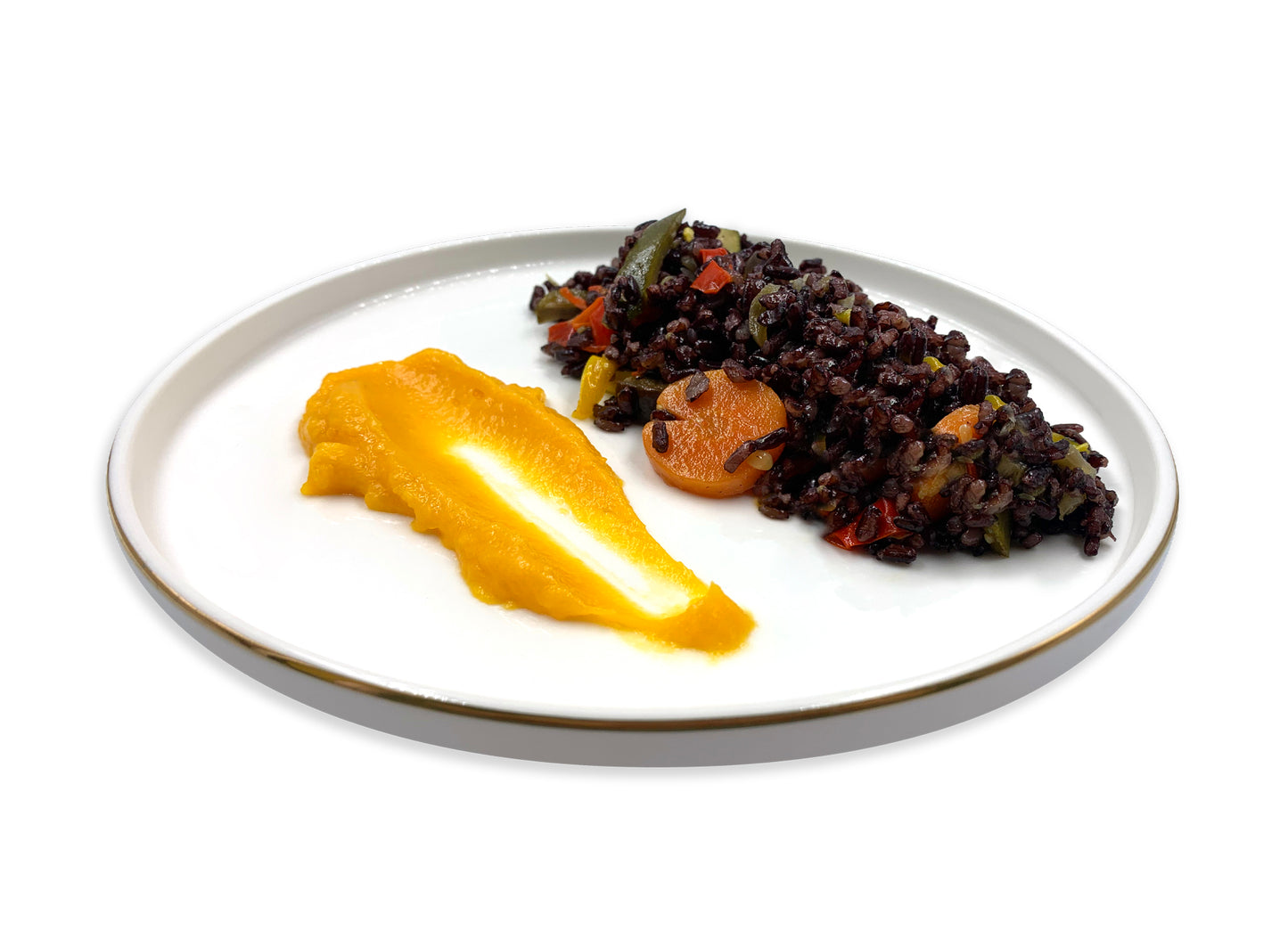 Riso venere con crema alla zucca