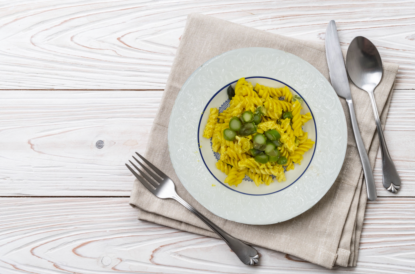 Fusilli asparagi e zafferano