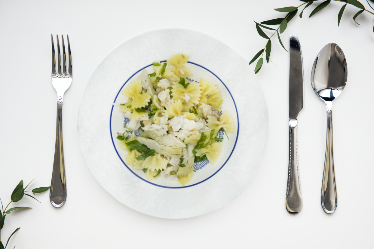 Farfalle spada e carciofi