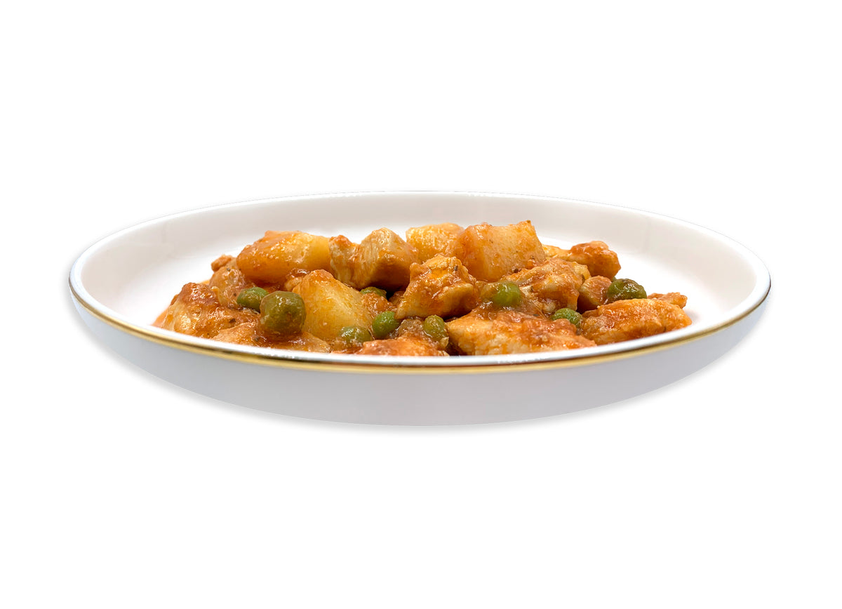 Spezzatino con patate e piselli
