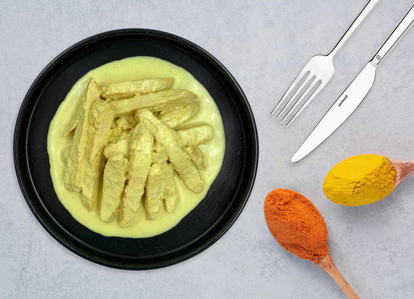 Straccetti di pollo al curry