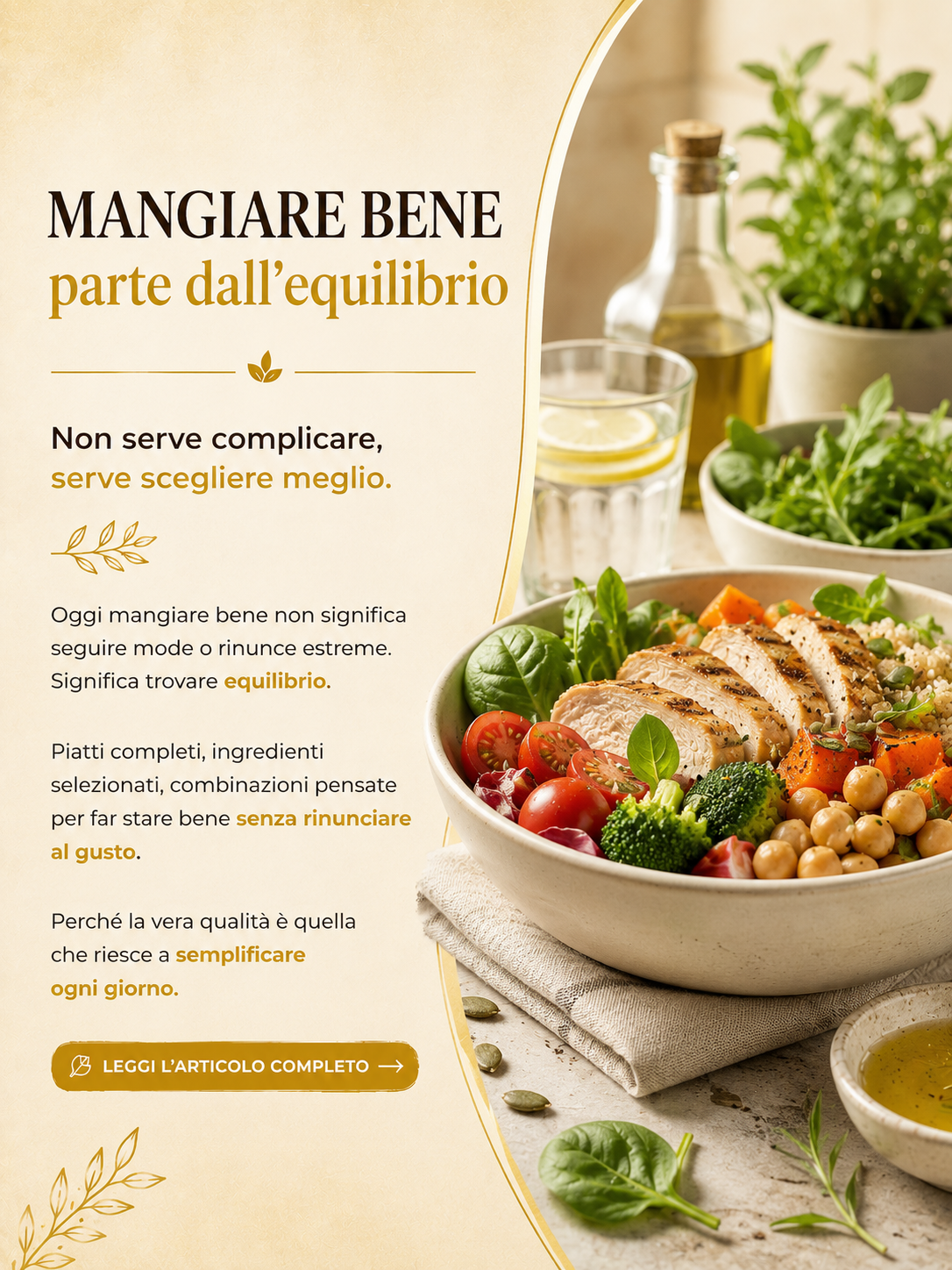 Mangiare bene parte dall’equilibrio