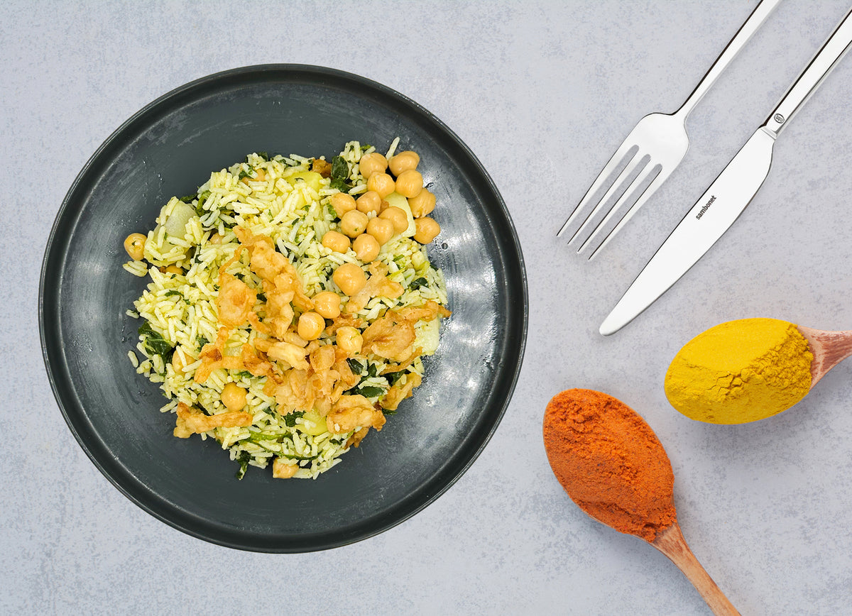 Basmati, verdure e curry