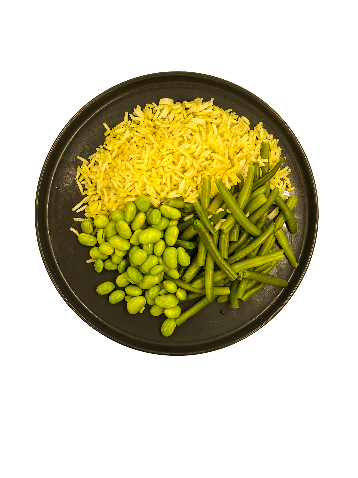 Basmati, fagiolini edamame e curry