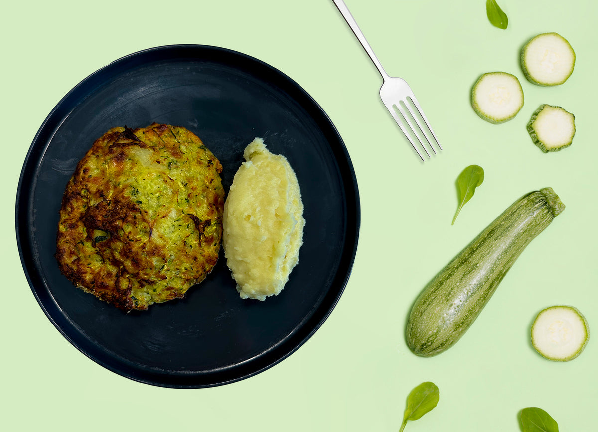 Hamburger di zucchine e pure di patate