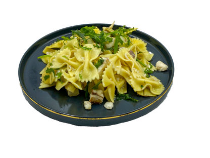 Farfalle spada e carciofi