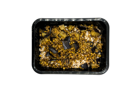 Farro, melanzane e lenticchie