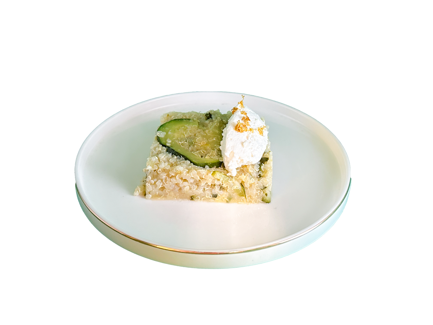 Quinoa con zucchine, ricotta e lime