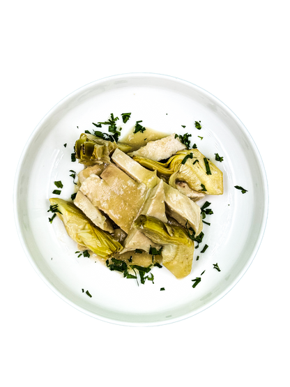 Straccetti di pollo con carciofi