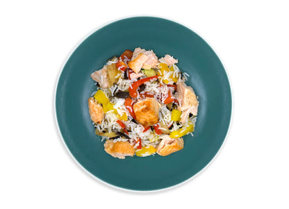 Basmati con salmone e verdure