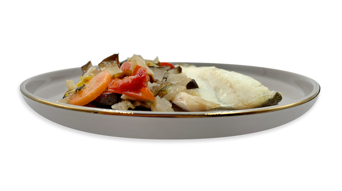 Branzino con verdure arrosto