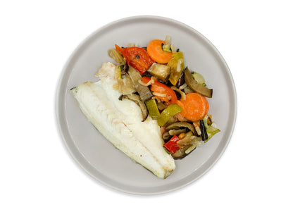 Branzino con verdure arrosto
