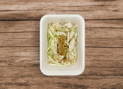 Composta di pollo ai due sedani con noci ed Emmental