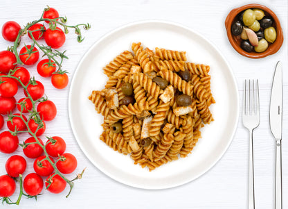 Pasta integrale alla mediterranea (con spada)
