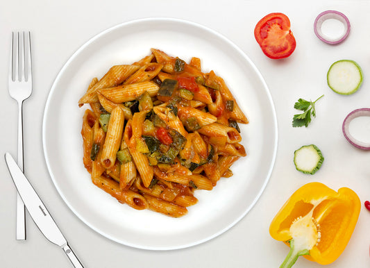 Pasta integrale al ragù di verdure