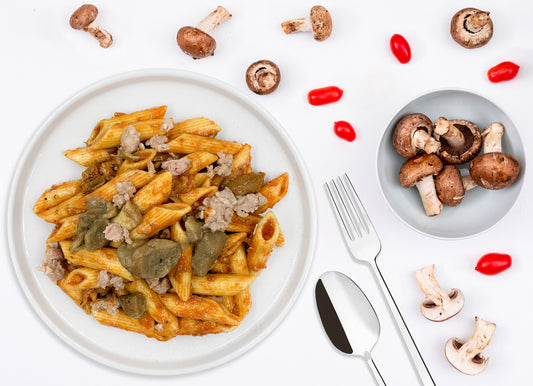 Penne salsiccia e funghi