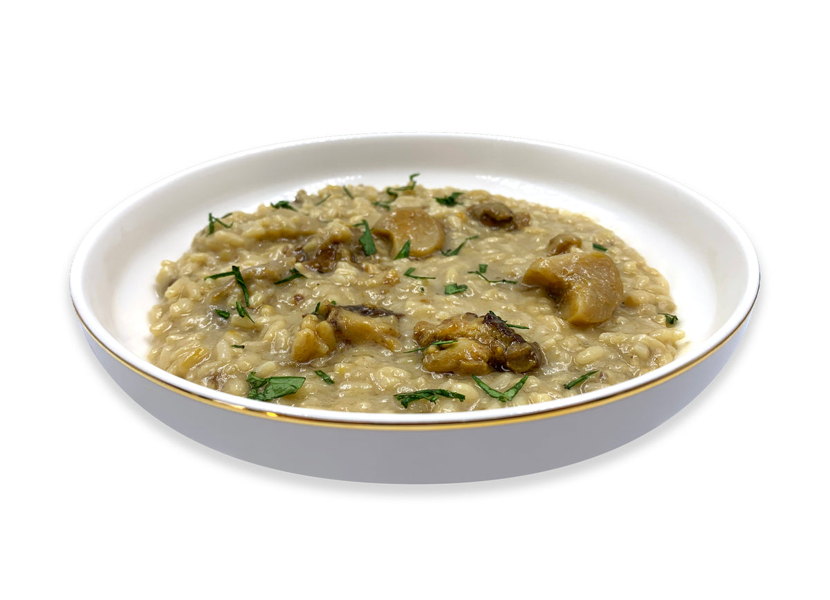 Risotto crema di formaggio e funghi porcini