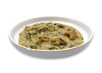 Risotto crema di formaggio e funghi porcini