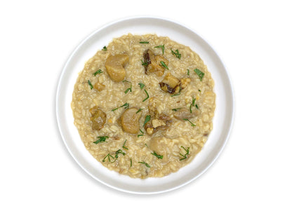 Risotto crema di formaggio e funghi porcini