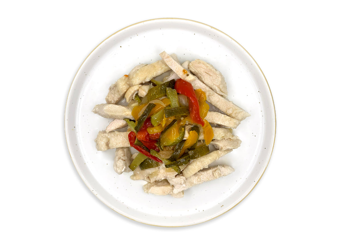 Straccetti di pollo con verdurine
