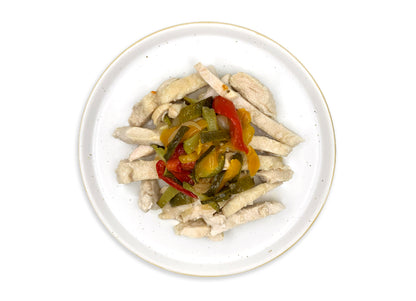 Straccetti di pollo con verdurine