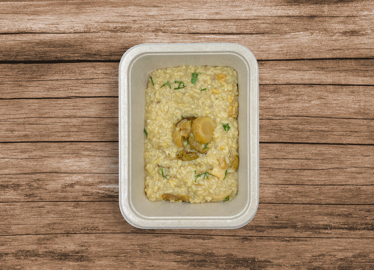 Risotto crema di formaggio e funghi porcini