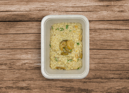 Risotto crema di formaggio e funghi porcini